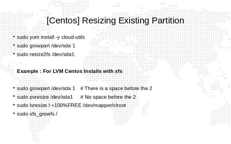 CentOS partíció átméretezése LVM használatával