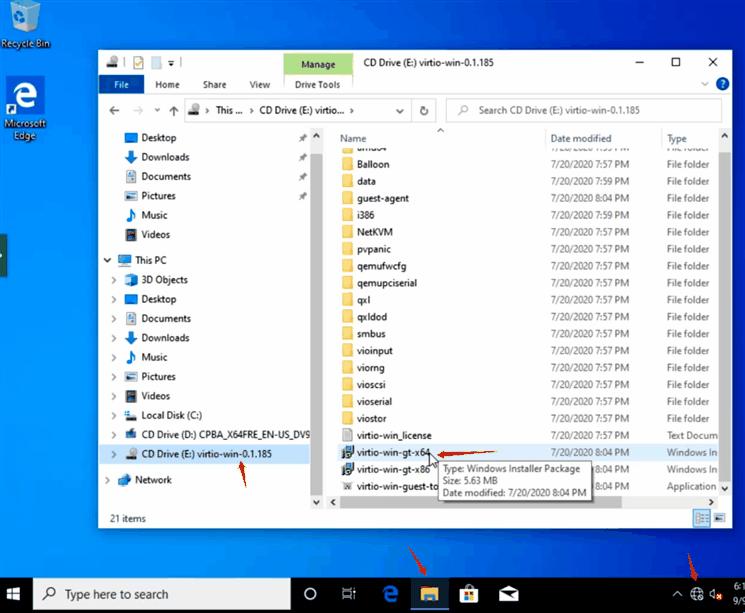 Virtio-win telepítése